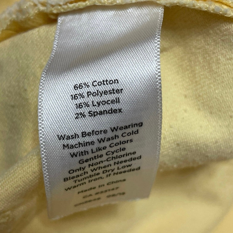 Talbots Women's Yellow High Waisted Straight Leg Boyfriend Denim Jeans Pants 14