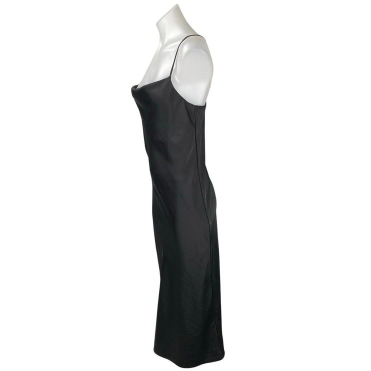 Banana Republic Black Silky Sleeveless Cami Camisole Slip Tank Dress Size XS