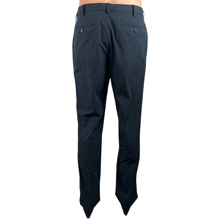 NEW Uniqlo AirSense Mens Black High Waisted Straight Leg Trousers Dress Pants 32