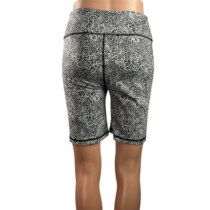 Victoria's Secret Sport Black Leopard Print Activewear Yoga Biker Shorts Size M