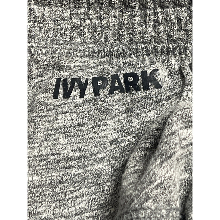 Ivy Park Women's Gray Heather Drawstring Tapered Trousers Sweatpants Joggers S