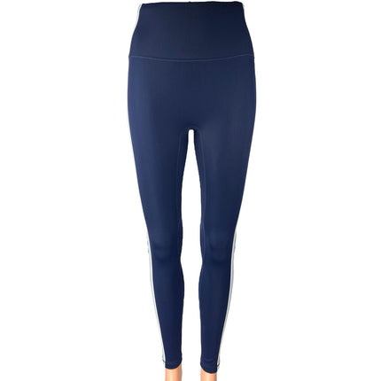 All Access x Bandier Women's Blue Striped Yoga Athletic Leggings Pants Size S