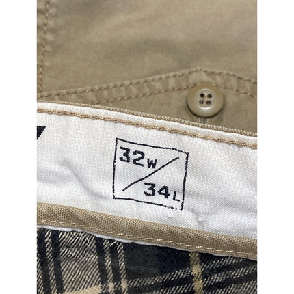 Old Navy Men's Beige High Rise Slim Straight Leg Chino Trouser Dress Pants 32/34