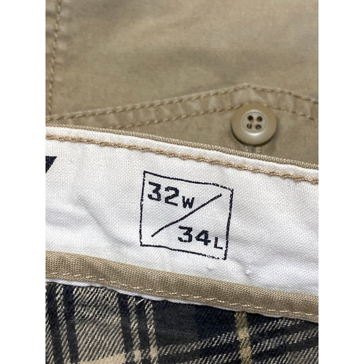 Old Navy Men's Beige High Rise Slim Straight Leg Chino Trouser Dress Pants 32/34