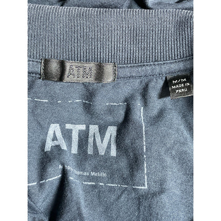 ATM Men's Blue Collared Short Sleeve Dri-Fit Classic Jersey Golf Polo Shirt Sz M