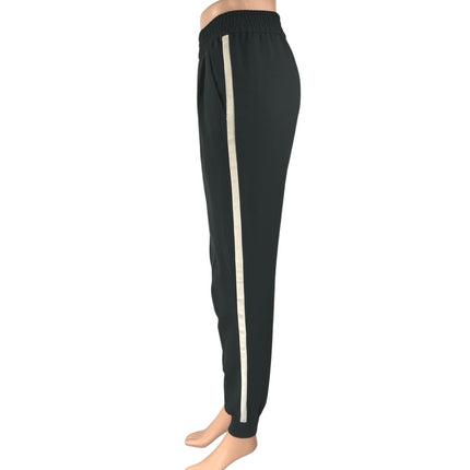 Joie Women Black White High Waisted Pull On Athletic Jogger Sweat Pants Size XS