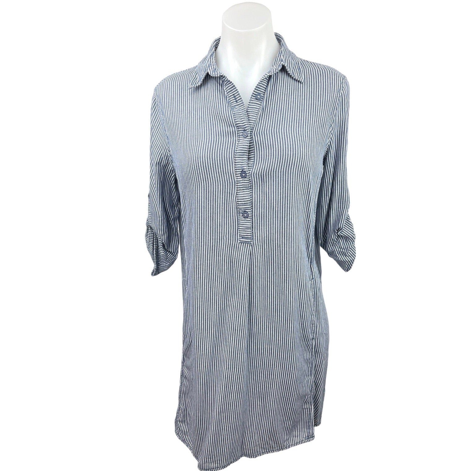 max studio collared shirt dress Max Studio Collared 3/4-Sleeve Shirtdress