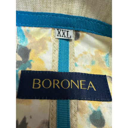 NEW Boronea Men's Multicolor Printed Long Sleeve Button Down Shirt Top Size XXL