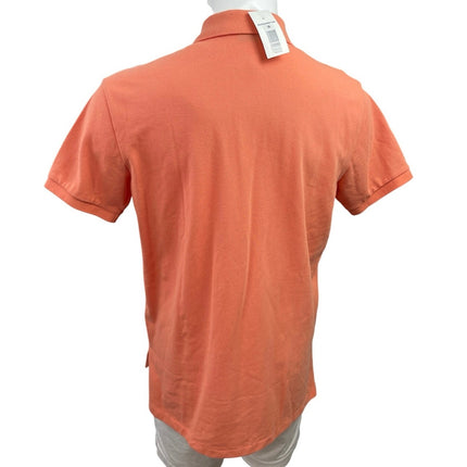 NEW Ralph Lauren POLO Orange Embriodered Logo Short Sleeve Polo Shirt Top Sz L
