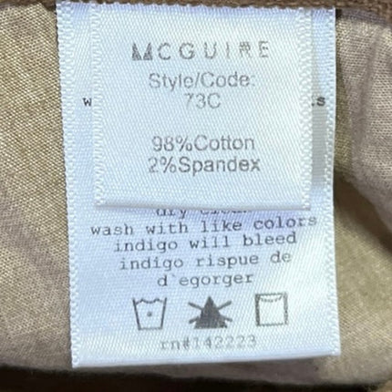 McGuire Columbier Brown Corduroy Velvet Velour Button Down Mini A-Line Skirt 25
