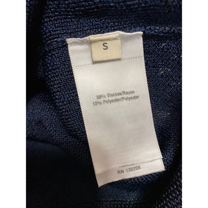 Barneys New York Navy Blue Crewneck Long Sleeve Knit Sweatshirt Sweater Top Sz S