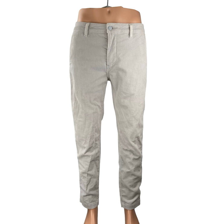 Levi's Men's Gray Stripe High Rise Slim Casual Tapered Chino Trousers Pants 32