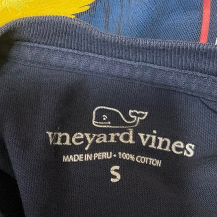 Vineyard Vines Men's Blue Dog Graphic Print Long Sleeve T Shirt Tee Top Size S