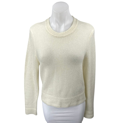 Abercrombie & Fitch Women's Cream White Wool Knit Long Sleeve Sweater Top Size M