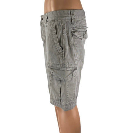 U.S Polo Assn. Men's Gray High Waisted Straight Leg Pockets Cargo Shorts Size 34