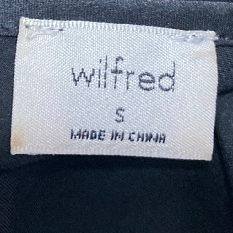Aritzia Wilfred Black Silk Satin Sleeveless Cami Mini Fit & Flare Tank Dress S