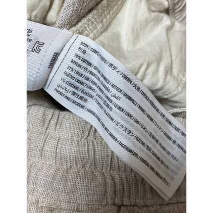 Abercrombie & Fitch Womens Beige Linen Elastic High Waist Casual Mini Shorts XS