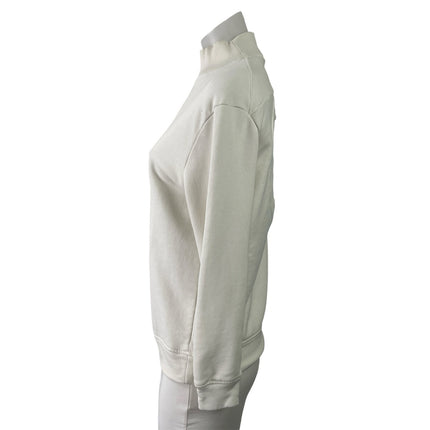 Varley White Mock Neck Cutout Open Back Long Sleeve Pullover Sweater Top Size S
