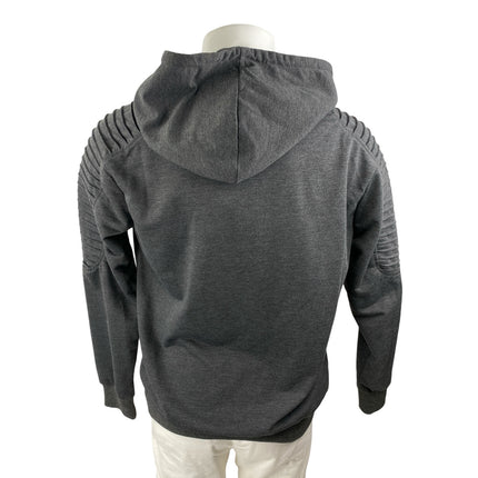NEW Coofandy Men's Gray Long Sleeve Hoodie Hooded Pullover Sweatshirt Top Size S