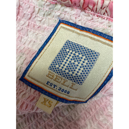 Alicia Bell Pink Floral Sleeveless Strapless Tiered Smocked Maxi Tube Dress XS