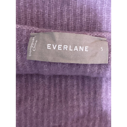 Everlane Purple Wool Ribbed Yoga Athletic Activewear Sports Bra Crop Tank Top S