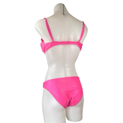 Xhilaration Pink Tank Cami Two Piece Swim Bikini Swimsuit Swimwear Set Sz M/L