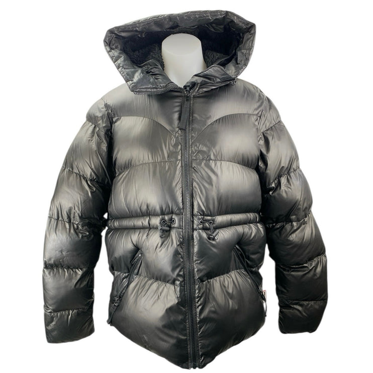 Hunter Women's Black Insulated Full Zip Hooded Winter Puffer Coat Jacket Size S