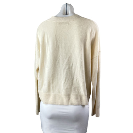 Madewell 100% Cashmere Plus Asherton Waffle Button Down Cardigan Sweater Top M