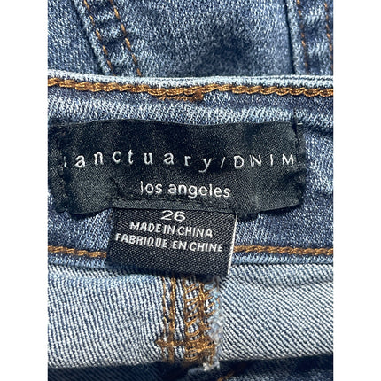 Sanctuary Women's Blue High Rise Crop Loose Fit Straight Denim Jeans Pants Sz 26