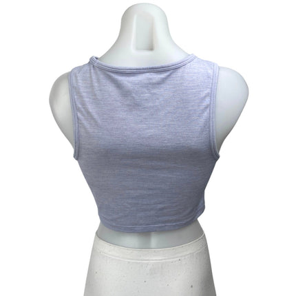 Calvin Klein Women's Blue Twist Front Sleeveless Activewear Crop Tank Top Size S