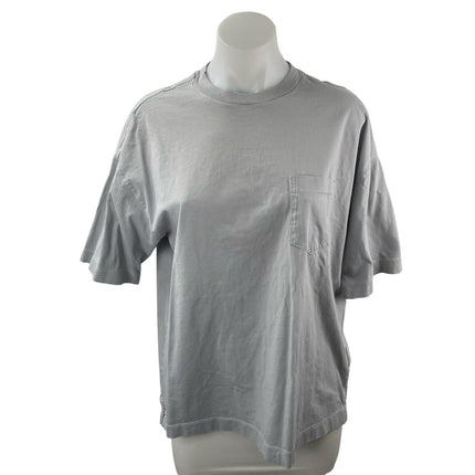 Banana Republic Women's Gray Short Sleeve Crewneck Pocket T Shirt Tee Top Size S
