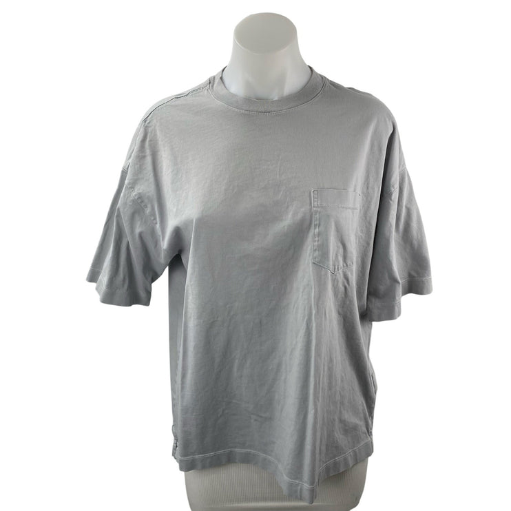 Banana Republic Women's Gray Short Sleeve Crewneck Pocket T Shirt Tee Top Size S
