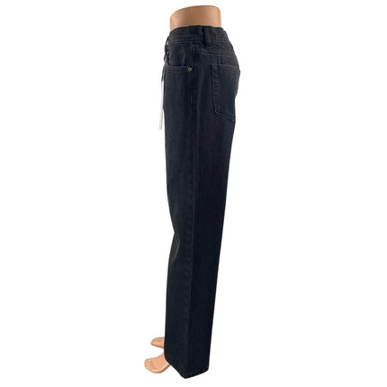 NEW BDenim Women's Black High Waisted Baggy Wide Leg Denim Jeans Size 24