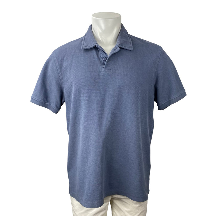 Zara Men's Blue Short Sleeve Golf Casual Collar Pullover Polo Shirt Top Size XL