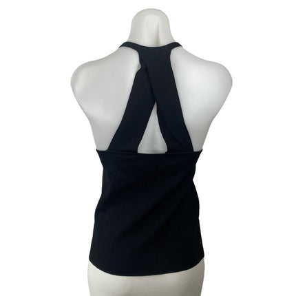 Ellison Women's Black Halter Neck Yoga Gym Athletic Activewear Cami Tank Top S