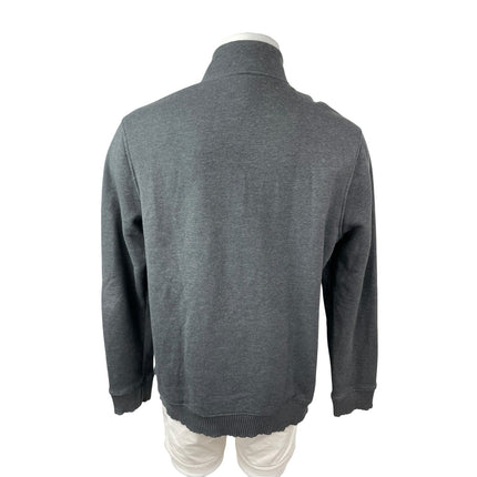 APT.9 Men's Dark Gray Fleece Long Sleeve Full Zip Stand Collar Sweater Top Sz L