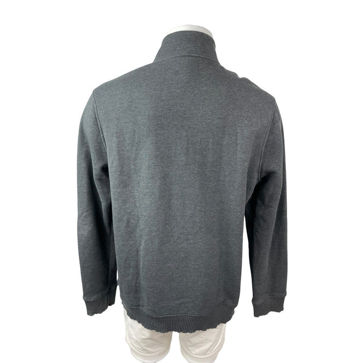 APT.9 Men's Dark Gray Fleece Long Sleeve Full Zip Stand Collar Sweater Top Sz L