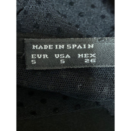 Zara Women's Black Mesh Sleeveless Drawstring Cutout Back Tank Jumpsuit Romper S