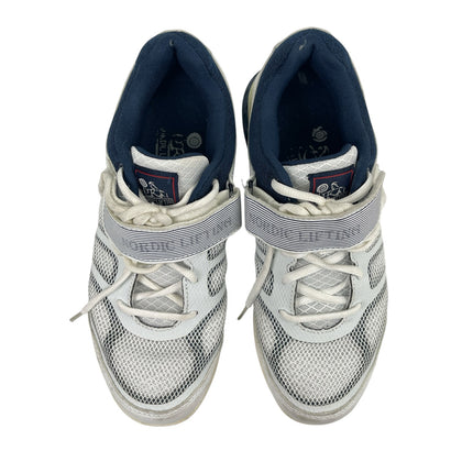 Nordic Lifting White Mesh Low Top Lace Up Round Toe Athletic Sneakers Shoes Sz 8