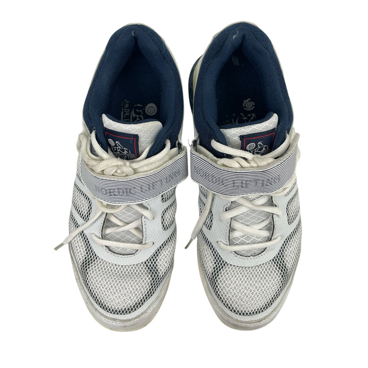 Nordic Lifting White Mesh Low Top Lace Up Round Toe Athletic Sneakers Shoes Sz 8