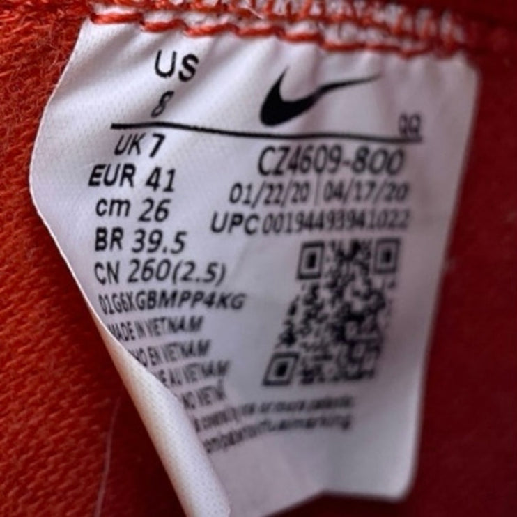 Nike Blazer Mid 77 Vintage Men's Orange Suede Leather Lace Up Sneakers Shoes 8