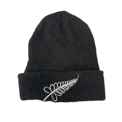 Adidas ABS Woolie Black Ribbed Knit Emboidered Cuffed Bonnet Beanie Hat OS