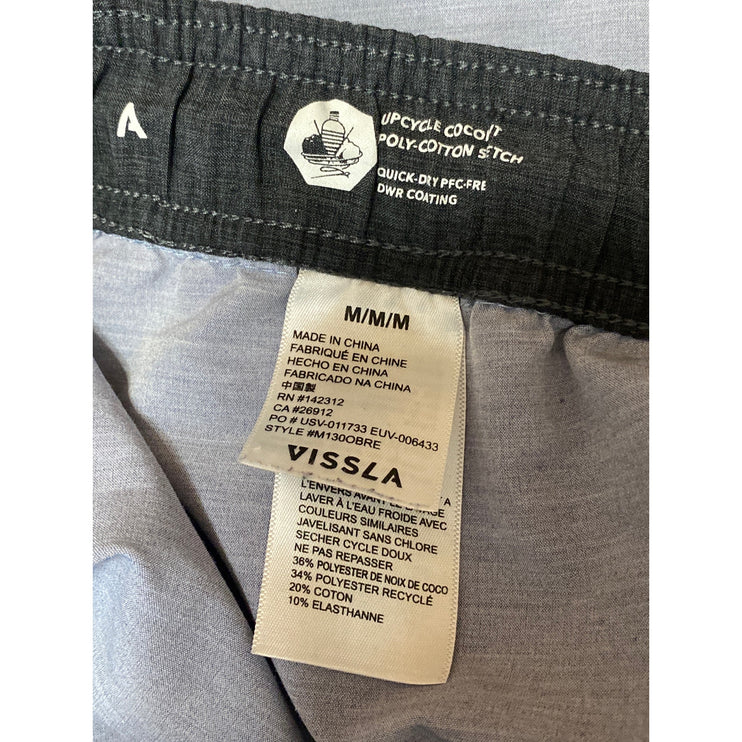 Vissla Breakers Men's Gray Elastic Waist Drawstring Stretch Swim Board Shorts M