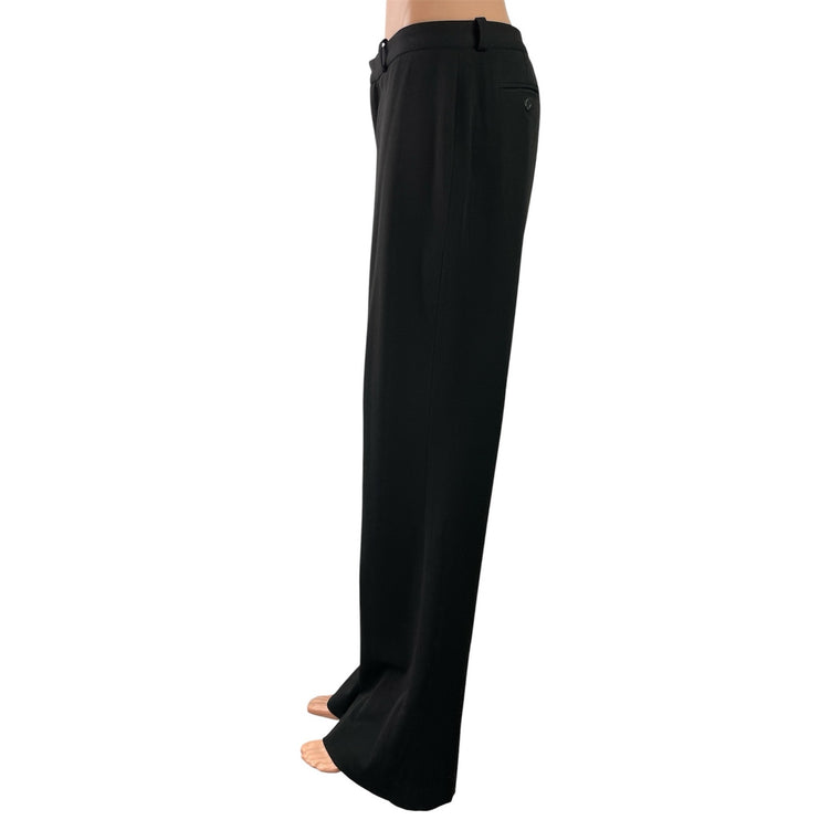 Nine West Cyndi Women's Black High Rise Wide Leg Baggy Trousers Pants Size 6