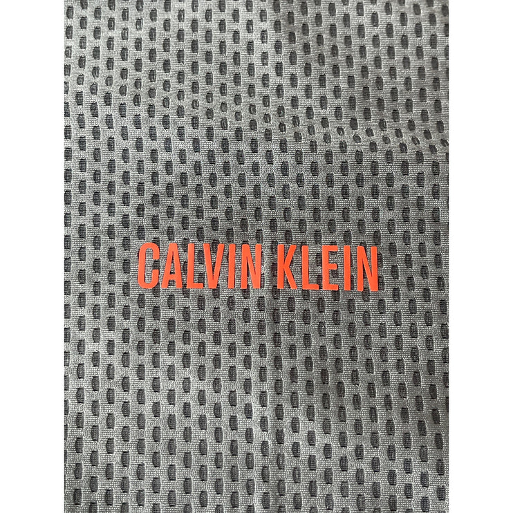 Calvin Klein Women's  Black Logo Crewneck Long Sleeve Activewear Shirt Top Sz M