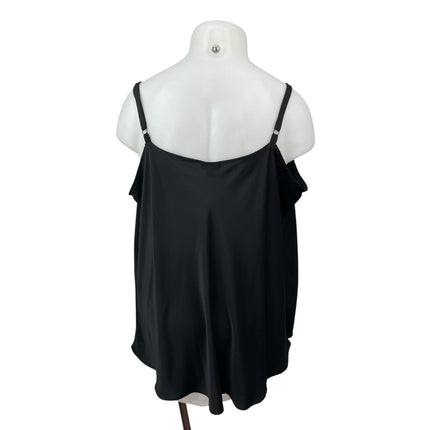 Torrid Women's Black Silk Satin Cowl Neck Cami Camisole Tank Blouse Top Size 3X