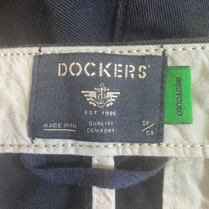 Dockers Recode Black High Rise Pleated Straight Wide Leg Denim Jeans Pants Sz 26
