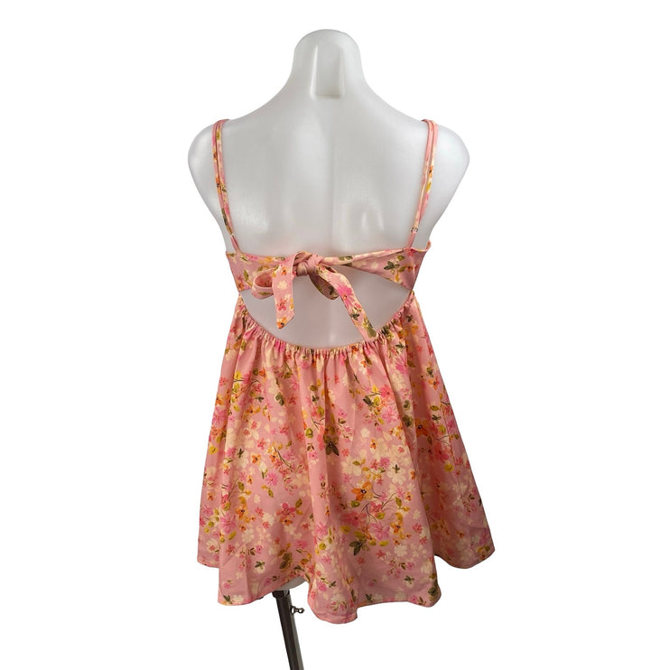 Resa Melly Multicolor Floral Sleeveless Bustier Mini Tank Flare A-Line Dress XS