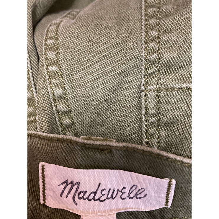 Madewell Women's Green High Waisted Wide Leg A Line Denim Jean Shorts Size 29