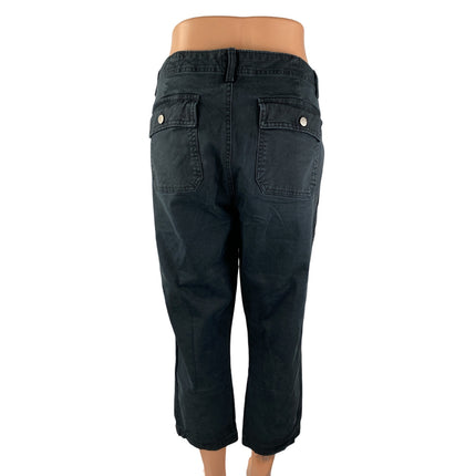 Gap Women's Black High Waisted Straight Leg Girlfriend Denim Jeans Pants Size 14